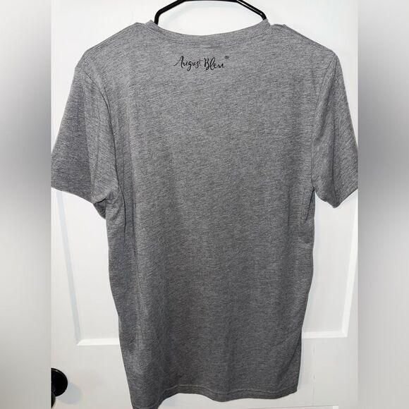 Bella Canvas Gray Short Sleeve Tee with Pig Design - Picture 5 of 5